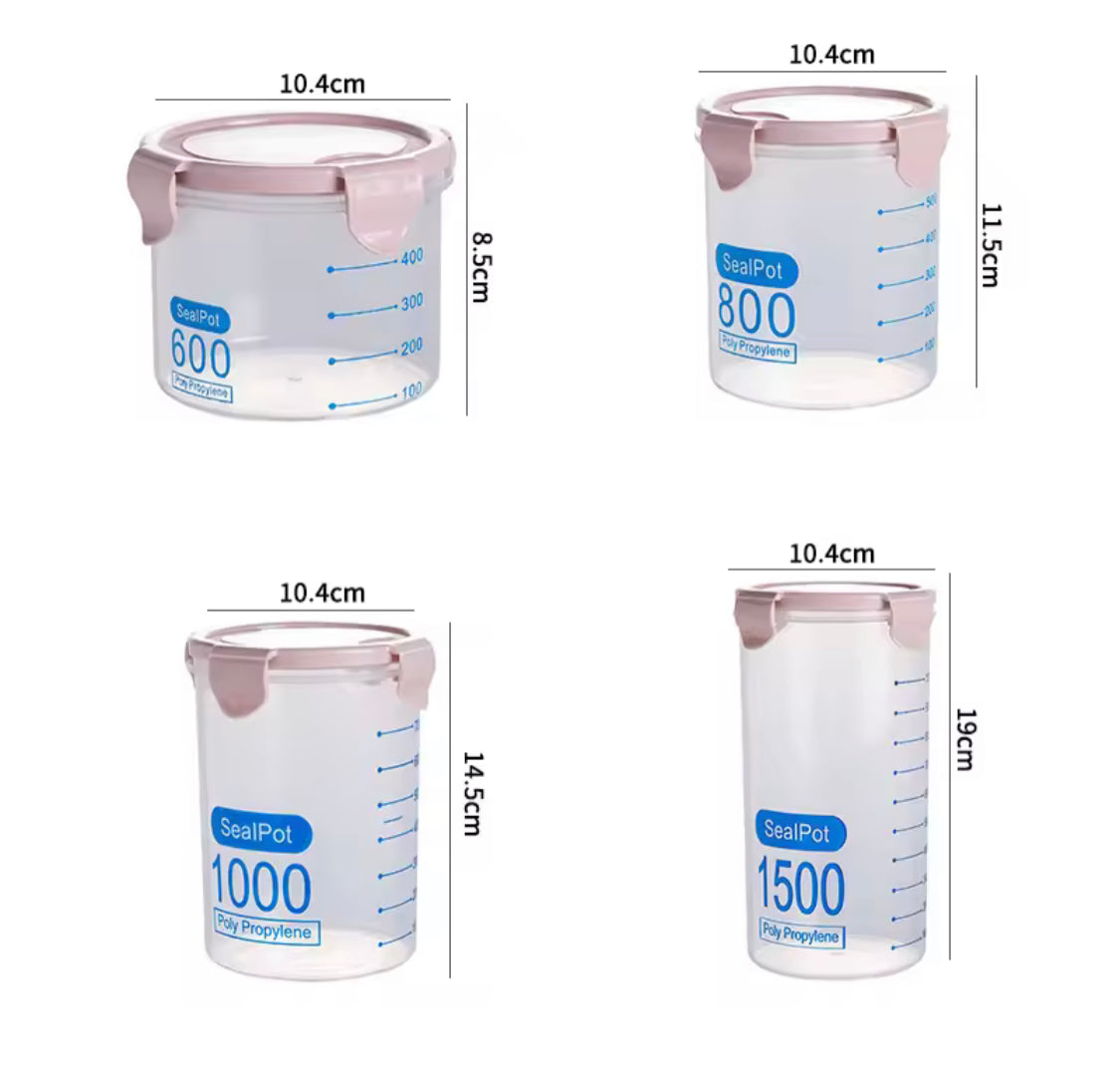 Plastic Transparent Airtight Jar, Transparent Plastic Cereal Cans, Kitchen Multigrain Sealed Jars, Refrigerator Storage Organizer Plastic Transparent Airtight Jar, Transparent Plastic Cereal Cans, Kitchen Multigrain Sealed Jars, Refrigerator Storage Organizer